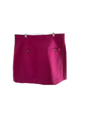 Garcia Fushia Front Faux Pocket with Button Short Skirt XL NWT